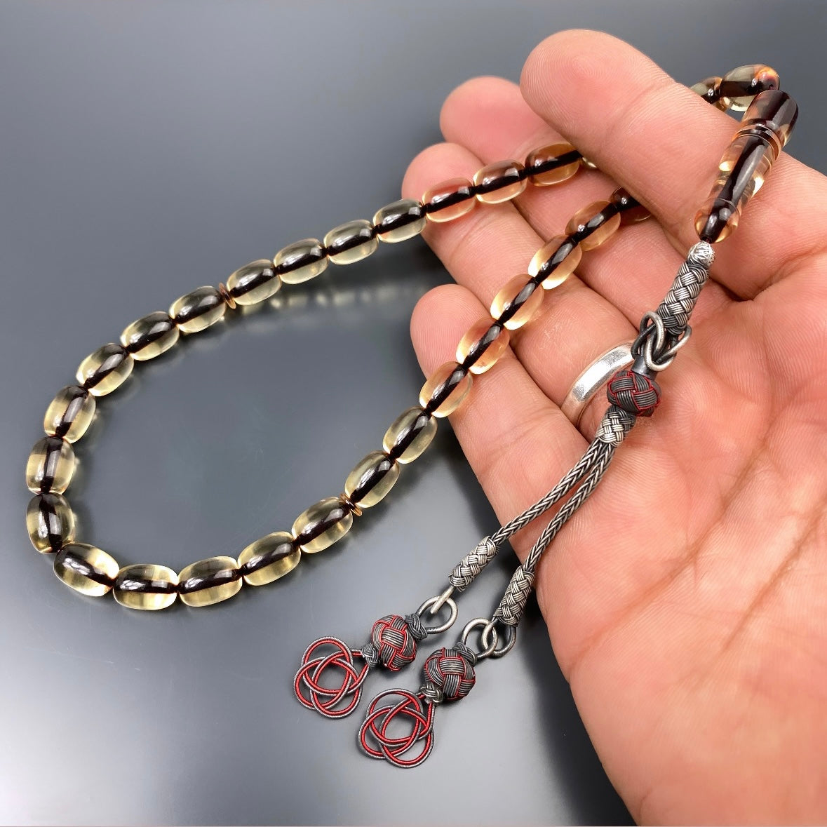 Tesbih / Gebetskette Seffaf Renk Kazaz Sikma Kehribar