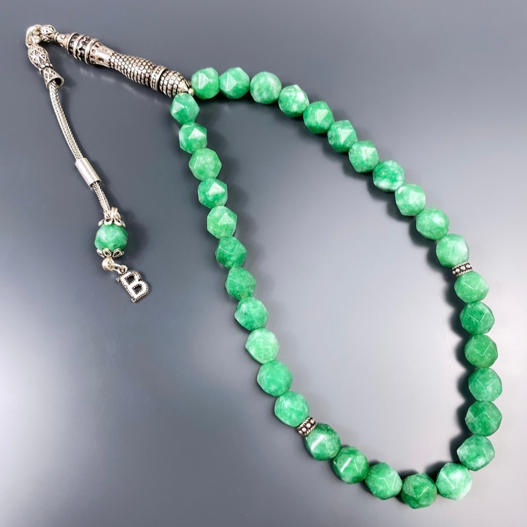 Tesbih Galata Kulesi Logo Jade 925 Silber