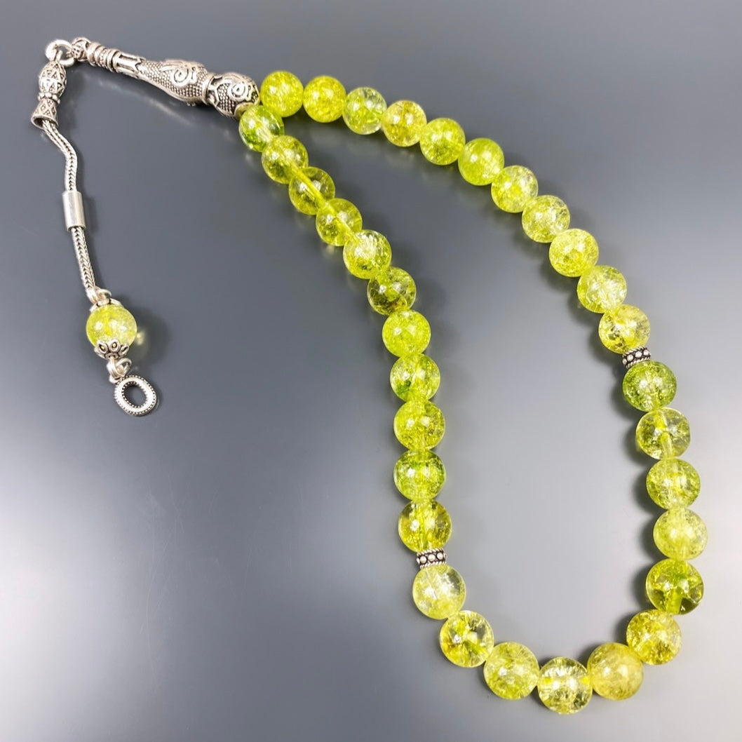 Tesbih Tugra Logo Necef Kristal 925 Silber