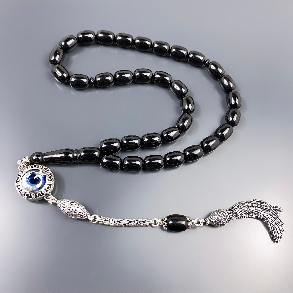 Tesbih Özel SIKMA Kehribar Ay Yildiz Logo