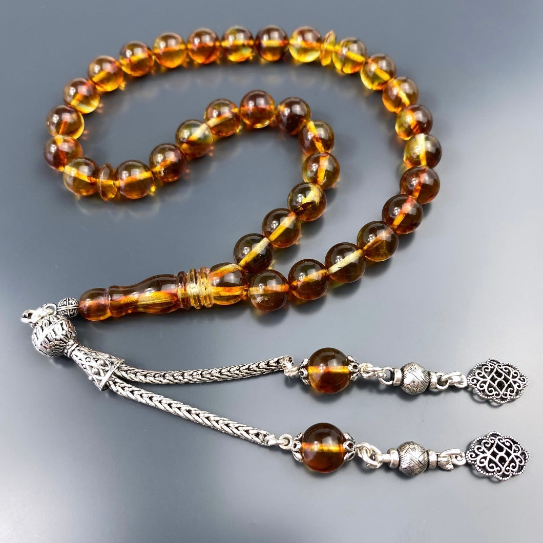 Kehribar Tesbih Gebetskette Perlenkette Männerschmuck Tesbih mit Namen personalisiert namaz tesbih
