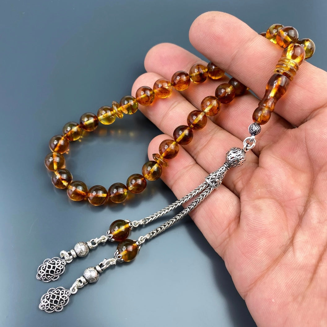 Kehribar Tesbih Gebetskette Perlenkette Männerschmuck Tesbih mit Namen personalisiert namaz tesbih
