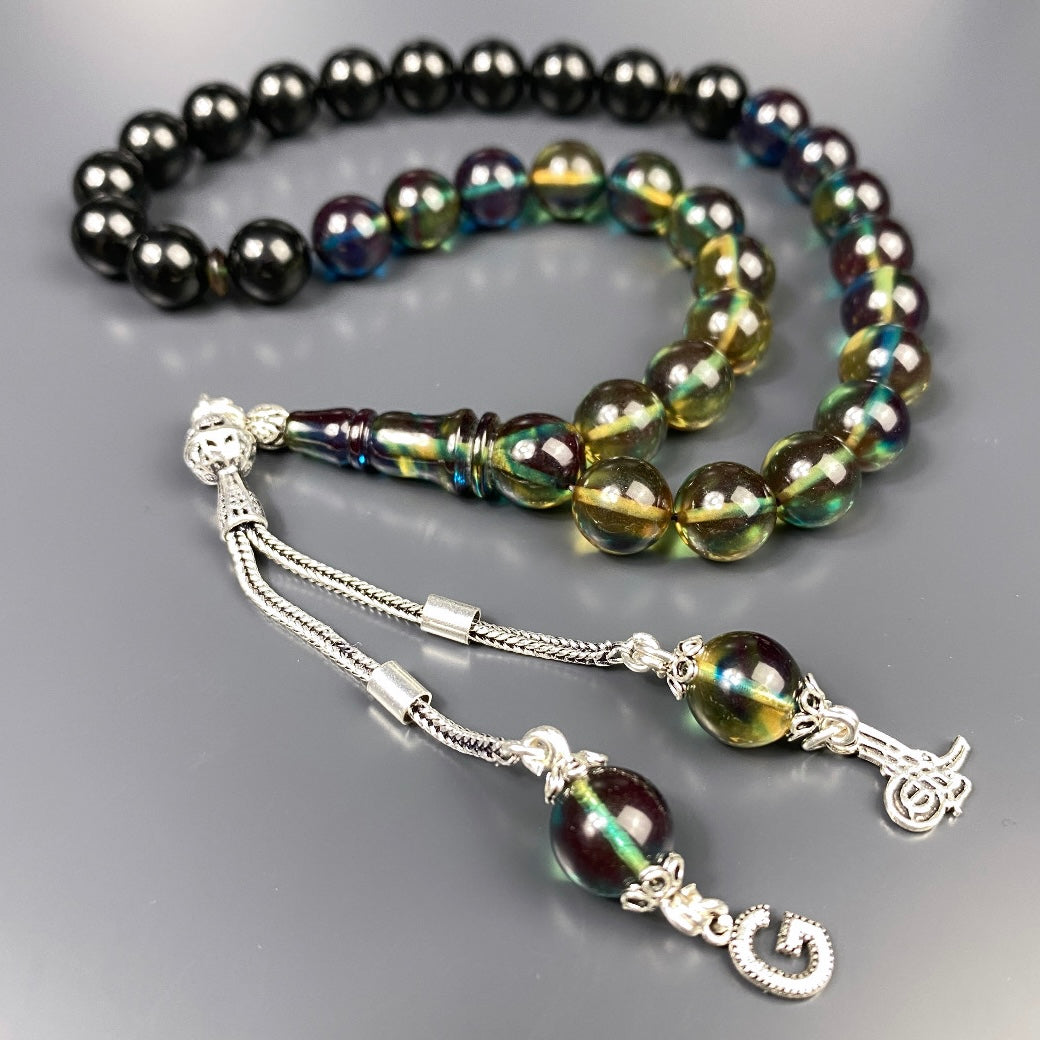 Tesbih SIKMA Kehribar 925 Silber personalisiert mit Logo