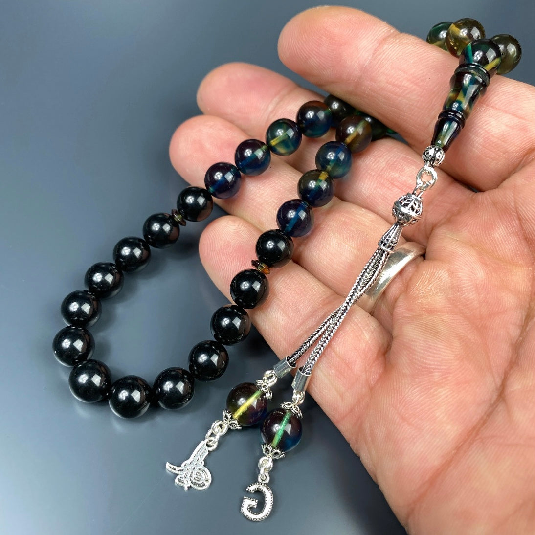 Tesbih SIKMA Kehribar 925 Silber personalisiert mit Logo