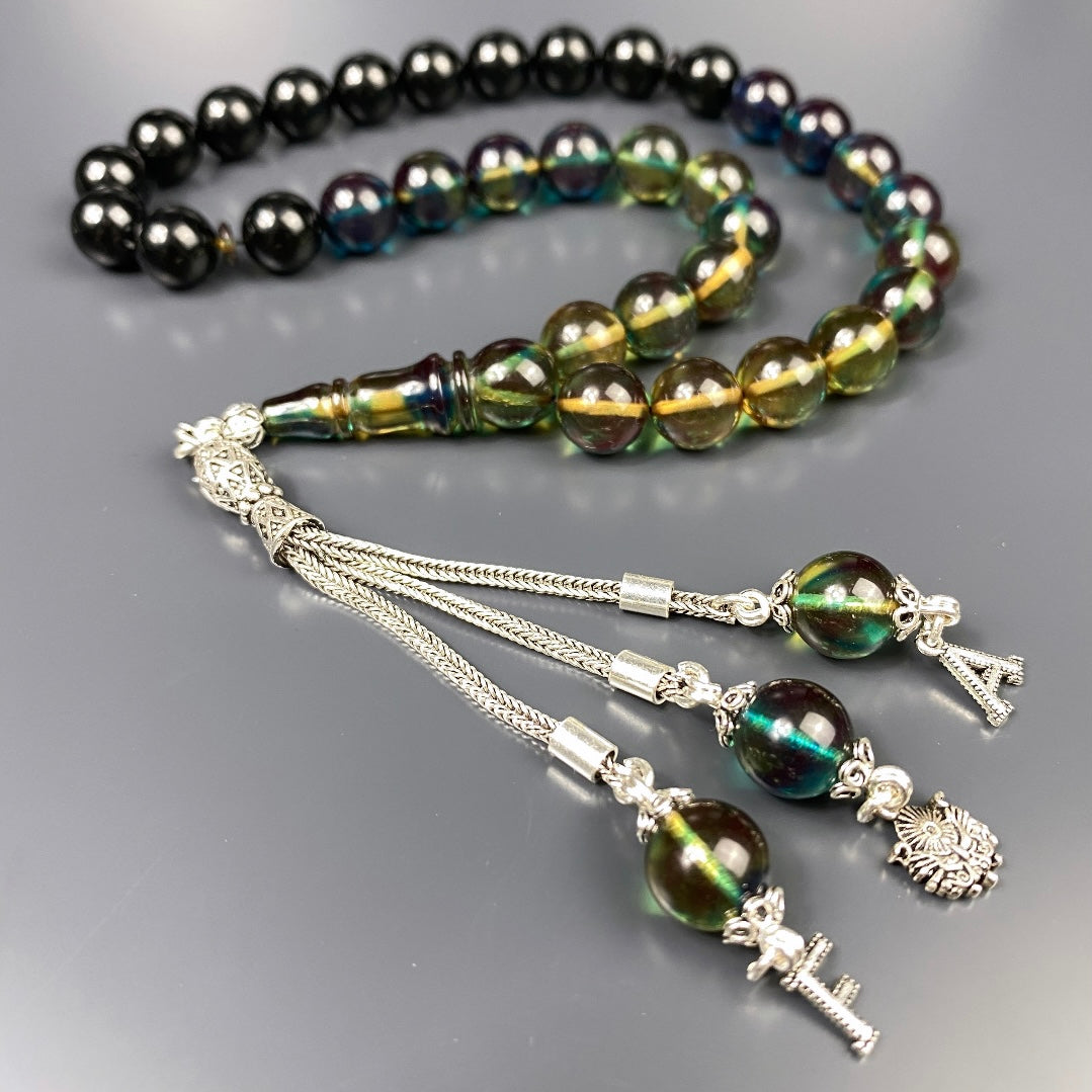 Tesbih SIKMA Kehribar 925 Silber personalisiert mit Logo