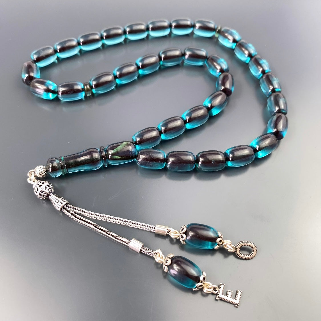 Tesbih Kehribar SIKMA 2er Buchstabe 925 Silver