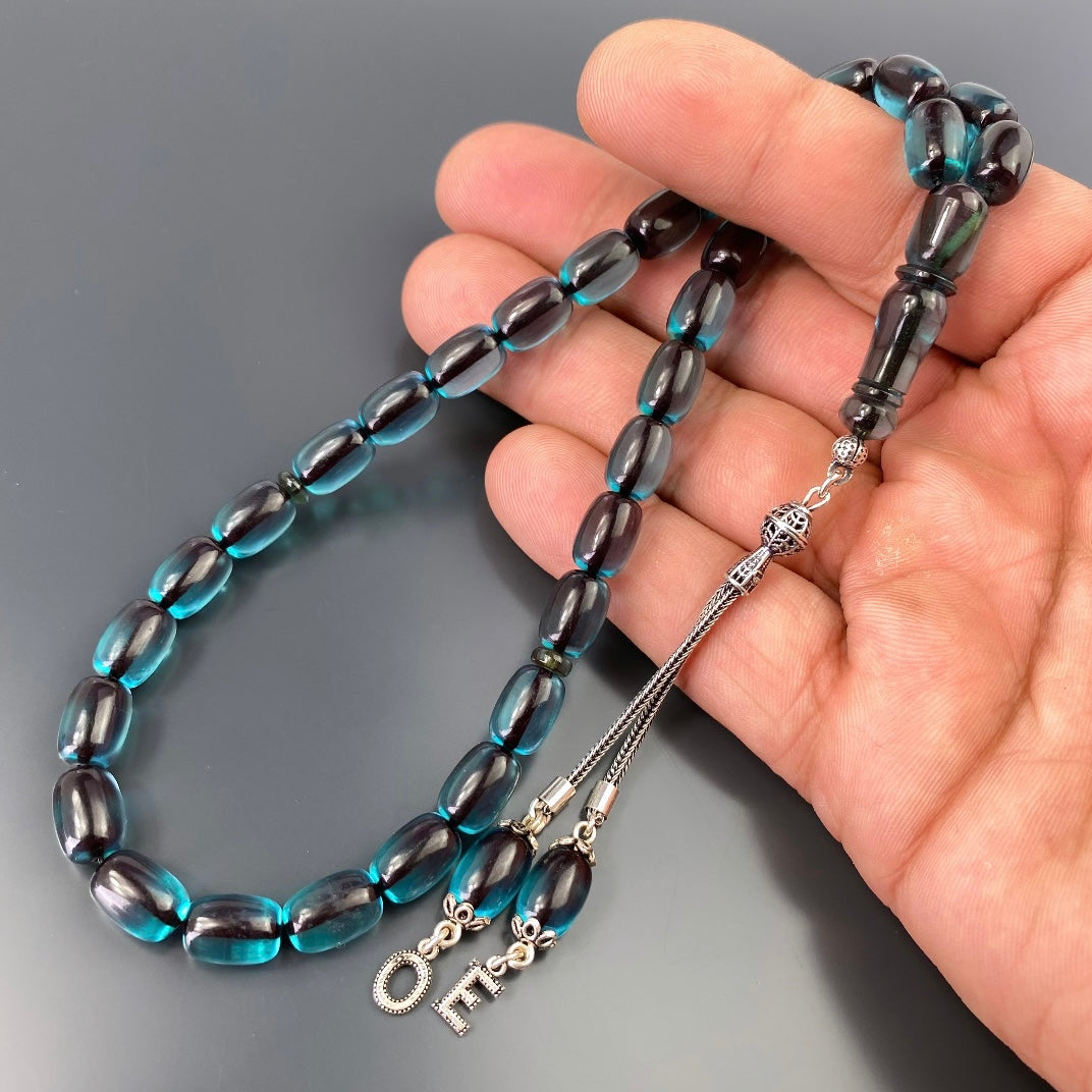 Tesbih Kehribar SIKMA 2er Buchstabe 925 Silver