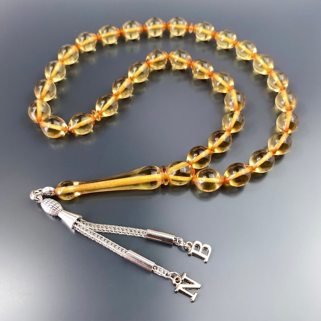 kehribar Tesbih Gebetskette Farblick islam bernstein geschenke für männer kette personalisiert mit Buchstaben für geschenk mann
