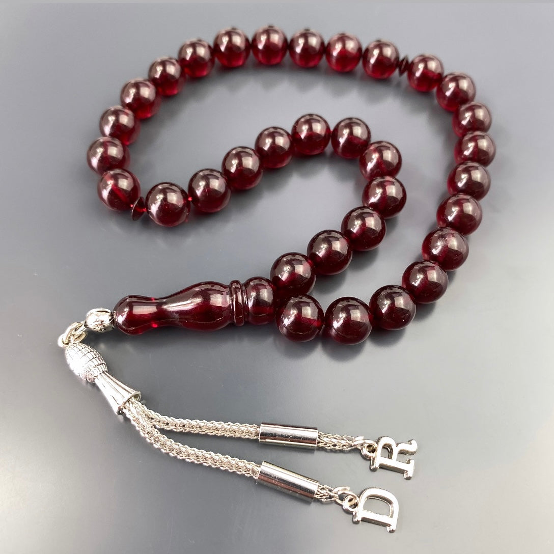 kehribar Tesbih Gebetskette Farblick islam bernstein geschenke für männer kette personalisiert mit Buchstaben für geschenk mann