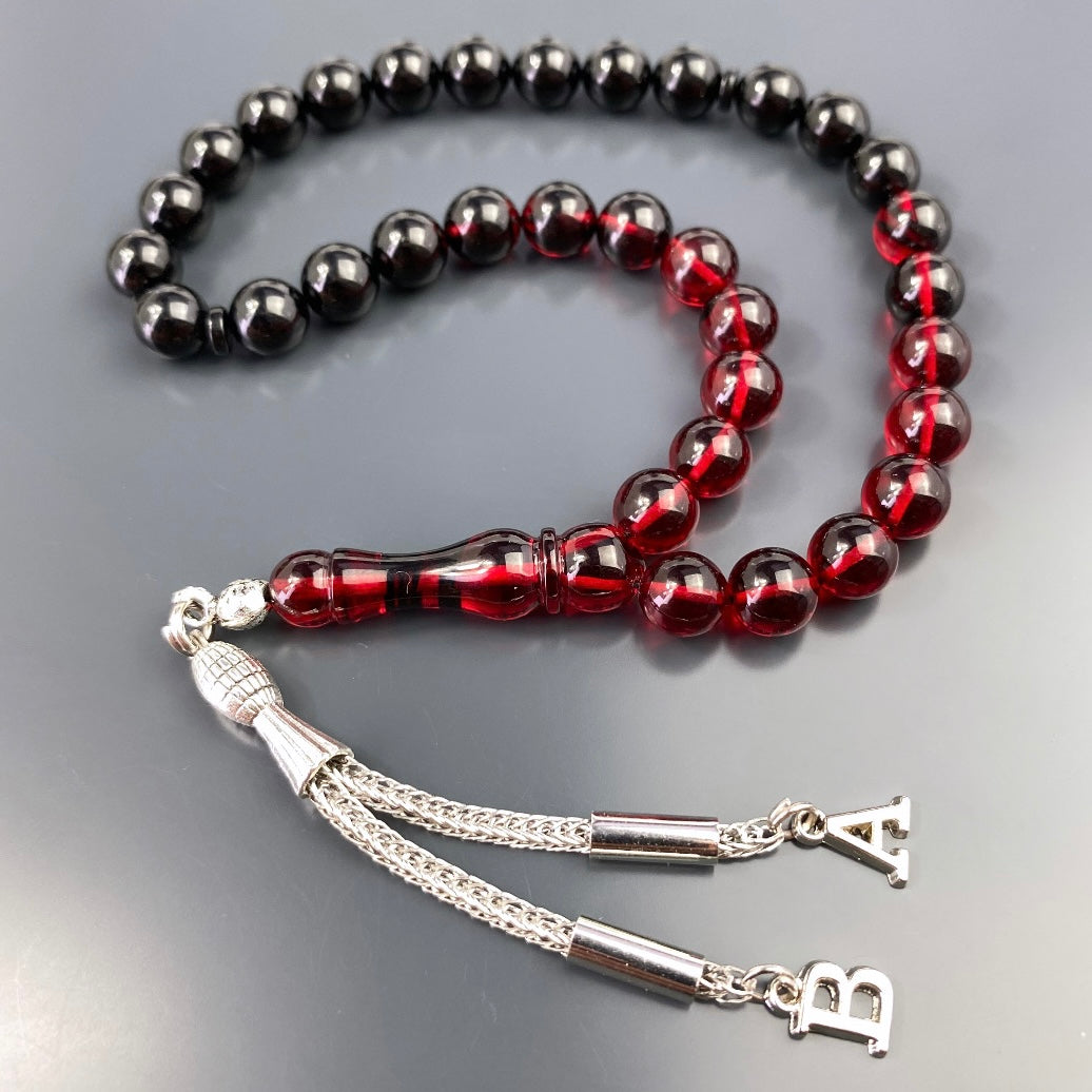 kehribar Tesbih Gebetskette Farblick islam bernstein geschenke für männer kette personalisiert mit Buchstaben für geschenk mann