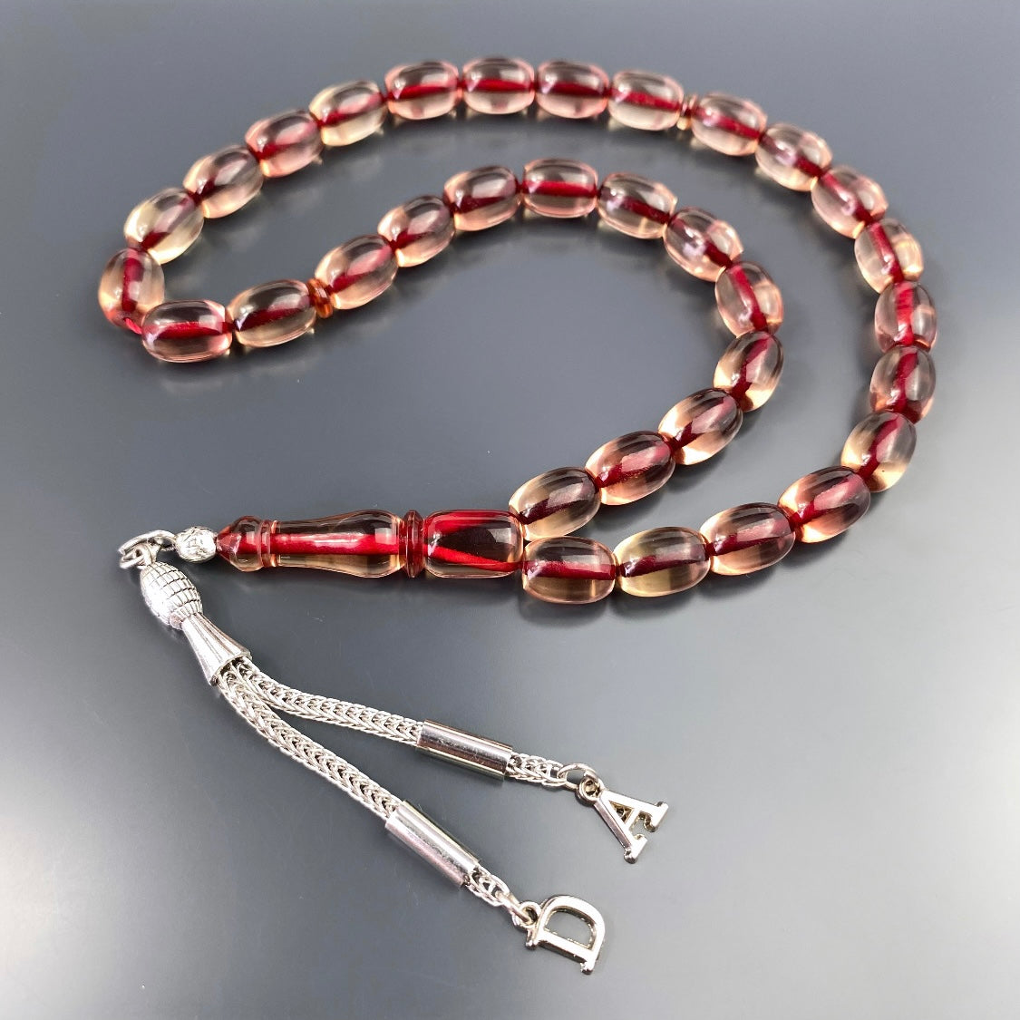 kehribar Tesbih Gebetskette Farblick islam bernstein geschenke für männer kette personalisiert mit Buchstaben für geschenk mann