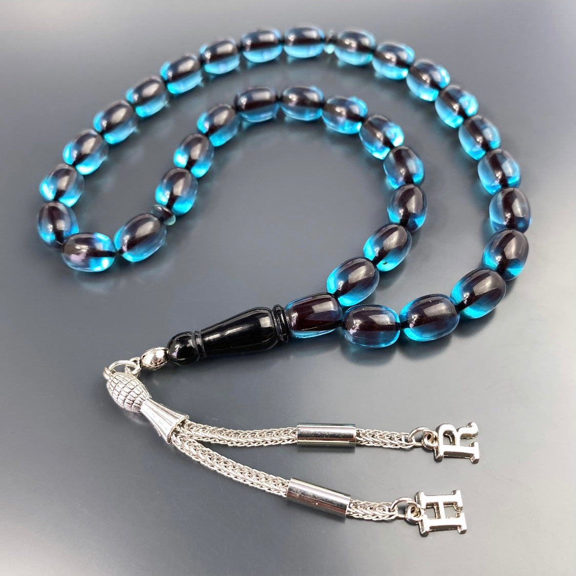 kehribar Tesbih Gebetskette Farblick islam bernstein geschenke für männer kette personalisiert mit Buchstaben für geschenk mann