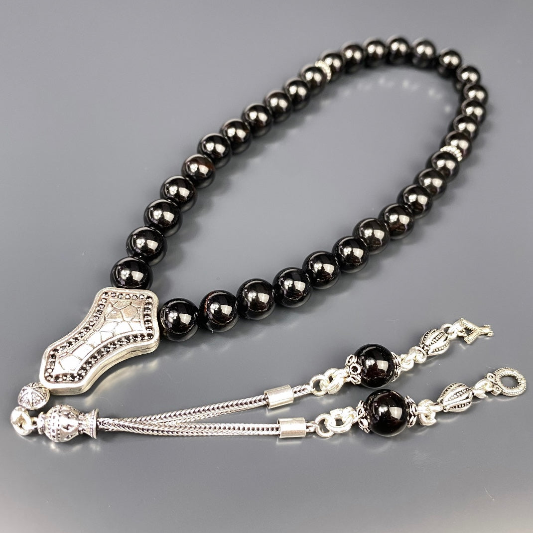 Tesbih Naturstein Onyx Glanz Özel Gümüs Basic Logo