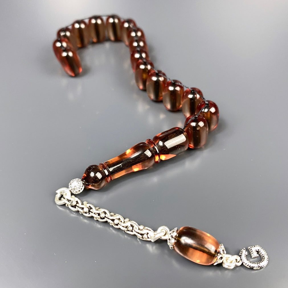 Zaza Tesbih SIKMA Seffaf özel yapim personalisiert 925 Silber