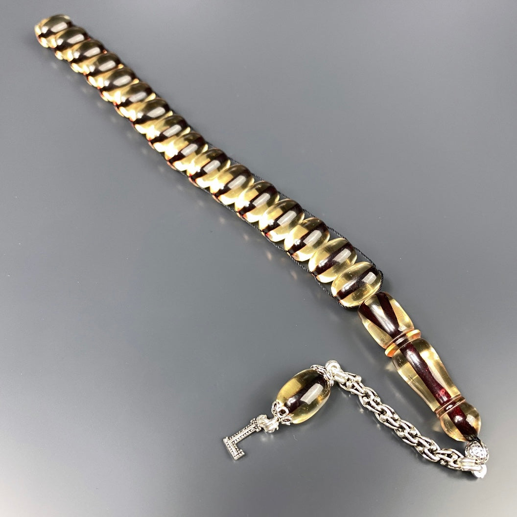 Zaza Tesbih SIKMA Seffaf özel yapim personalisiert 925 Silber