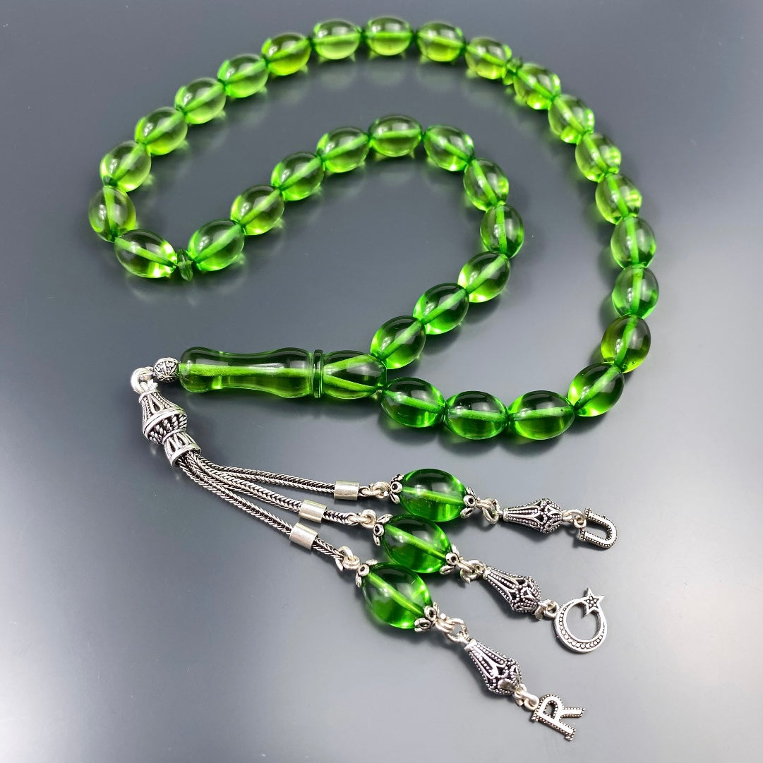 Kehribar Tesbih Gebetskette Perlenkette Männerschmuck Tesbih mit Namen personalisiert namaz tesbih