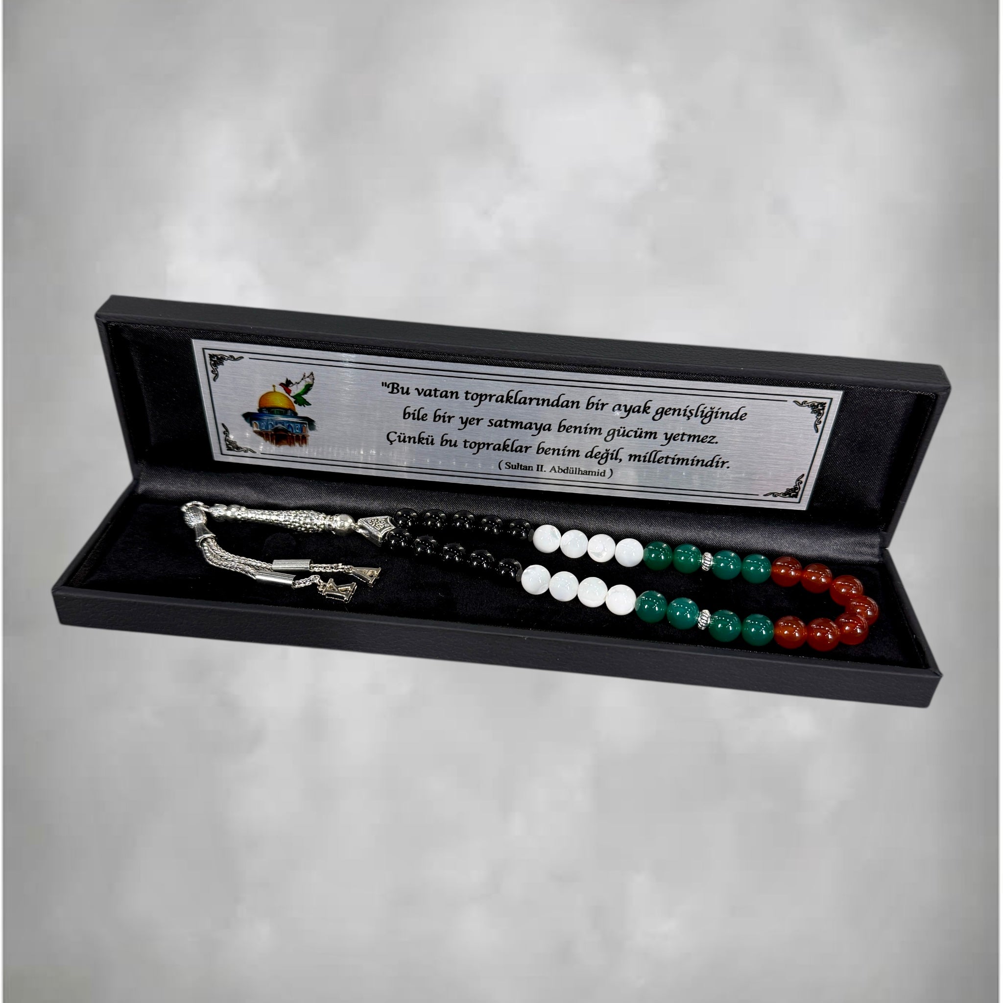 Tesbih mit 2 Buchstaben Palästina Mescidi Aksa Black Box