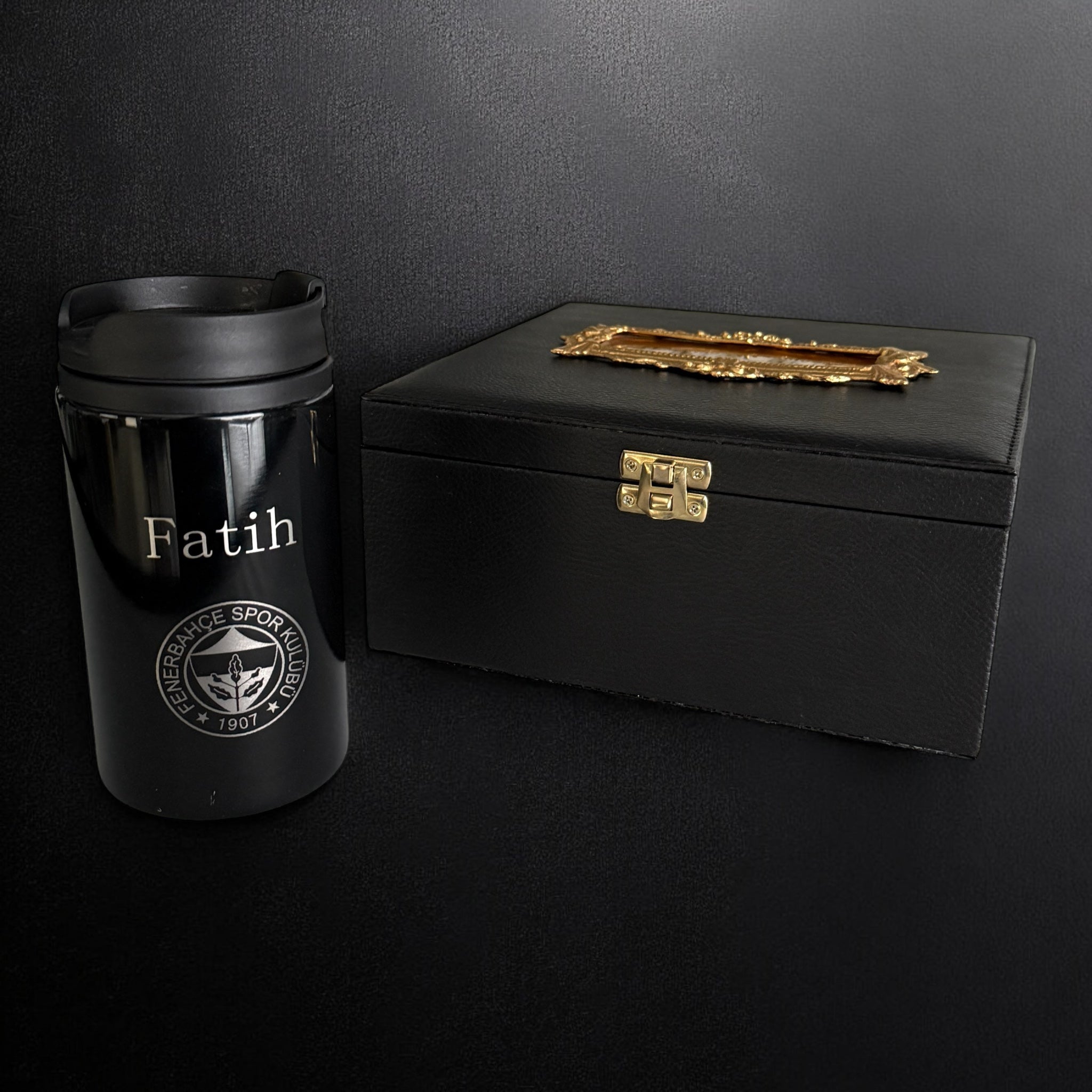 Tesbih Set XXL Box FB Logo mit Kaffebecher, Kugelschreiber und Feuerzeug