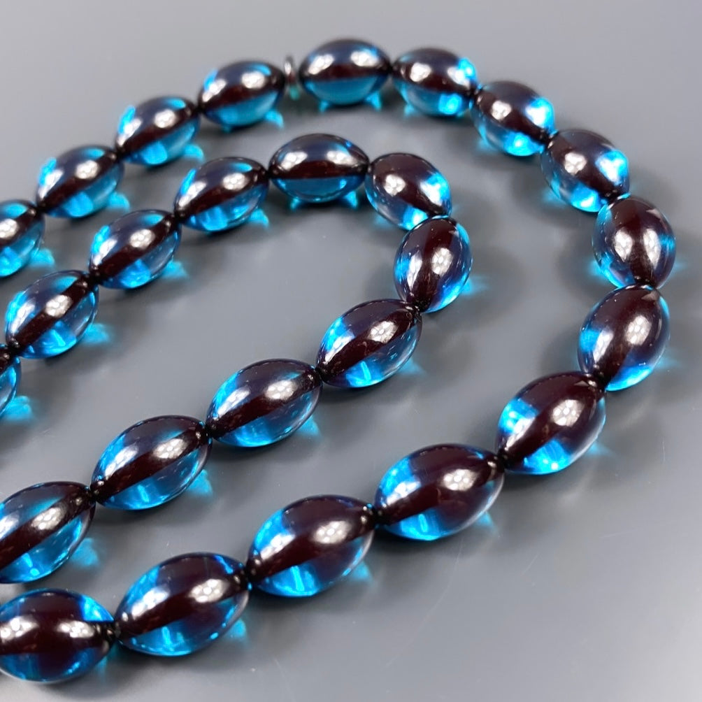 Tesbih SIKMA Kehribar Mavi Renk / Gebetskette personalisiert mit Logo