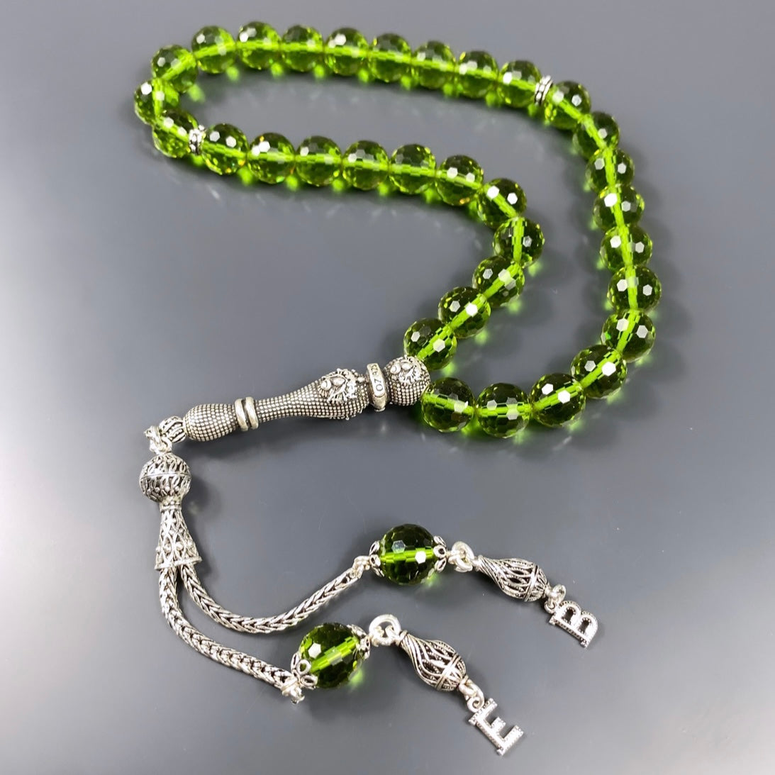 Zultanit Tesbih Farbwechsel Gebetskette 925 Silber