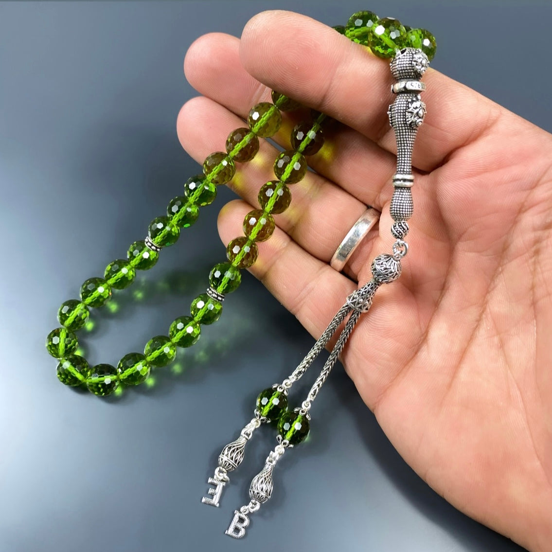 Zultanit Tesbih Farbwechsel Gebetskette 925 Silber