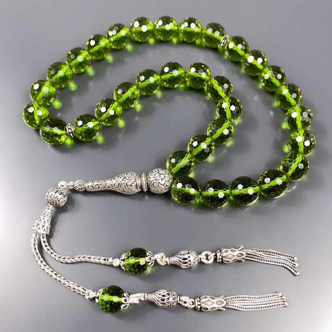 Zultanit Tesbih Farbwechsel Gebetskette 925 Silber