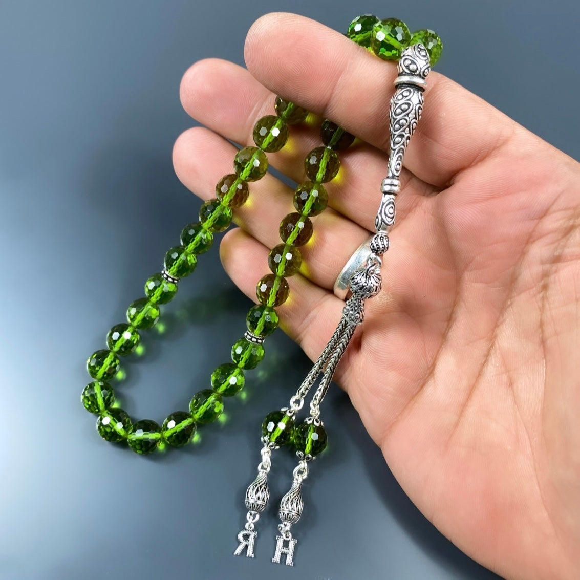 Zultanit Tesbih Farbwechsel Gebetskette 925 Silber