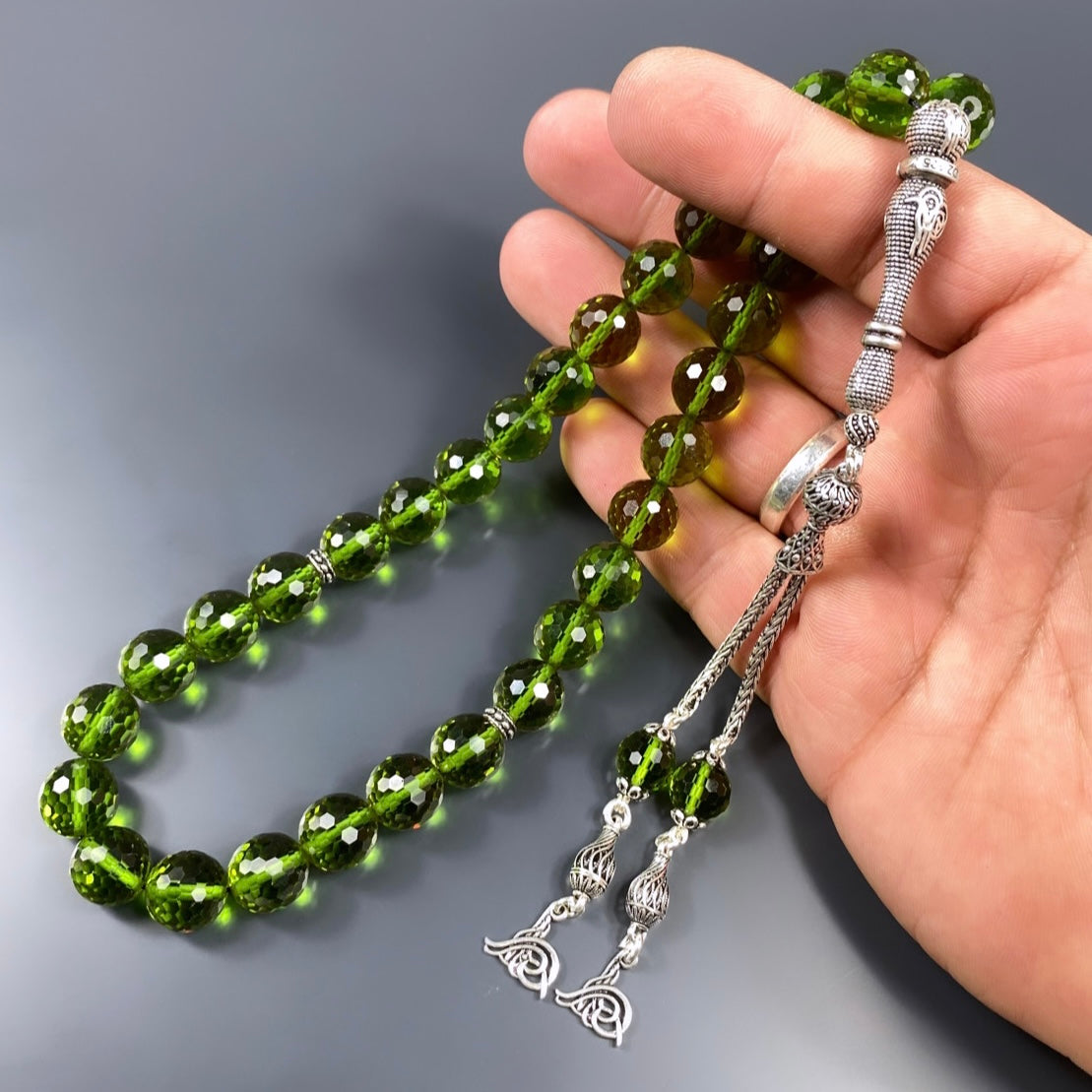 Zultanit Tesbih Farbwechsel Gebetskette 925 Silber