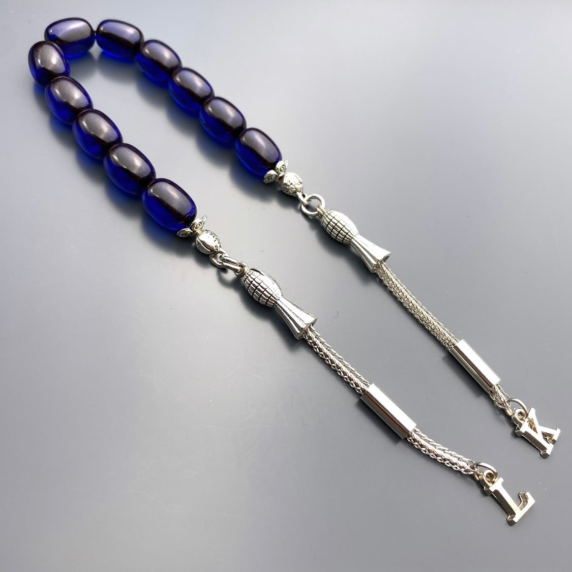 Ates SIKMA Kehribar Tesbih Dark Blue - 2 Buchstaben