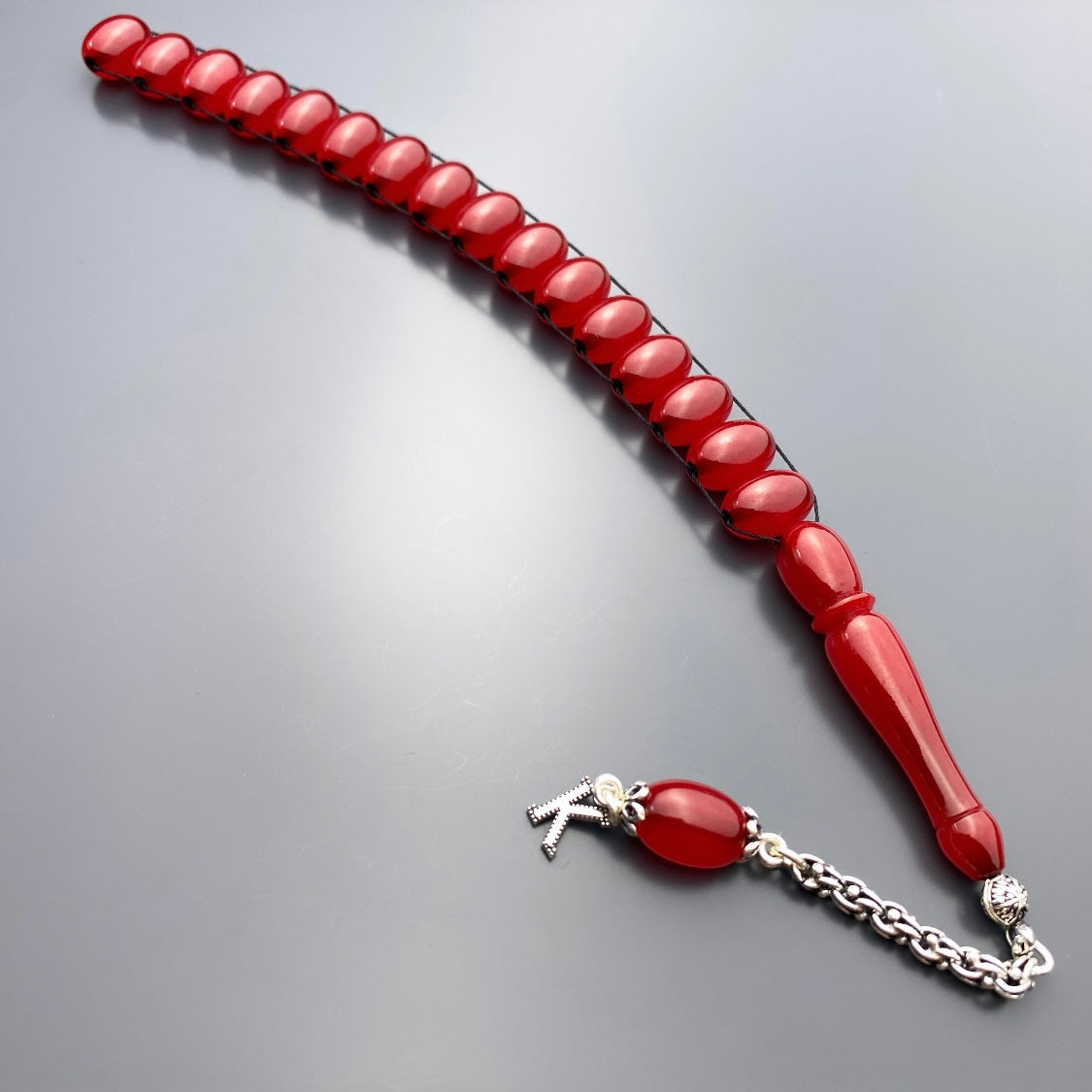 Zaza Tesbih Rot SIKMA Kehribar Özel 925 Silber