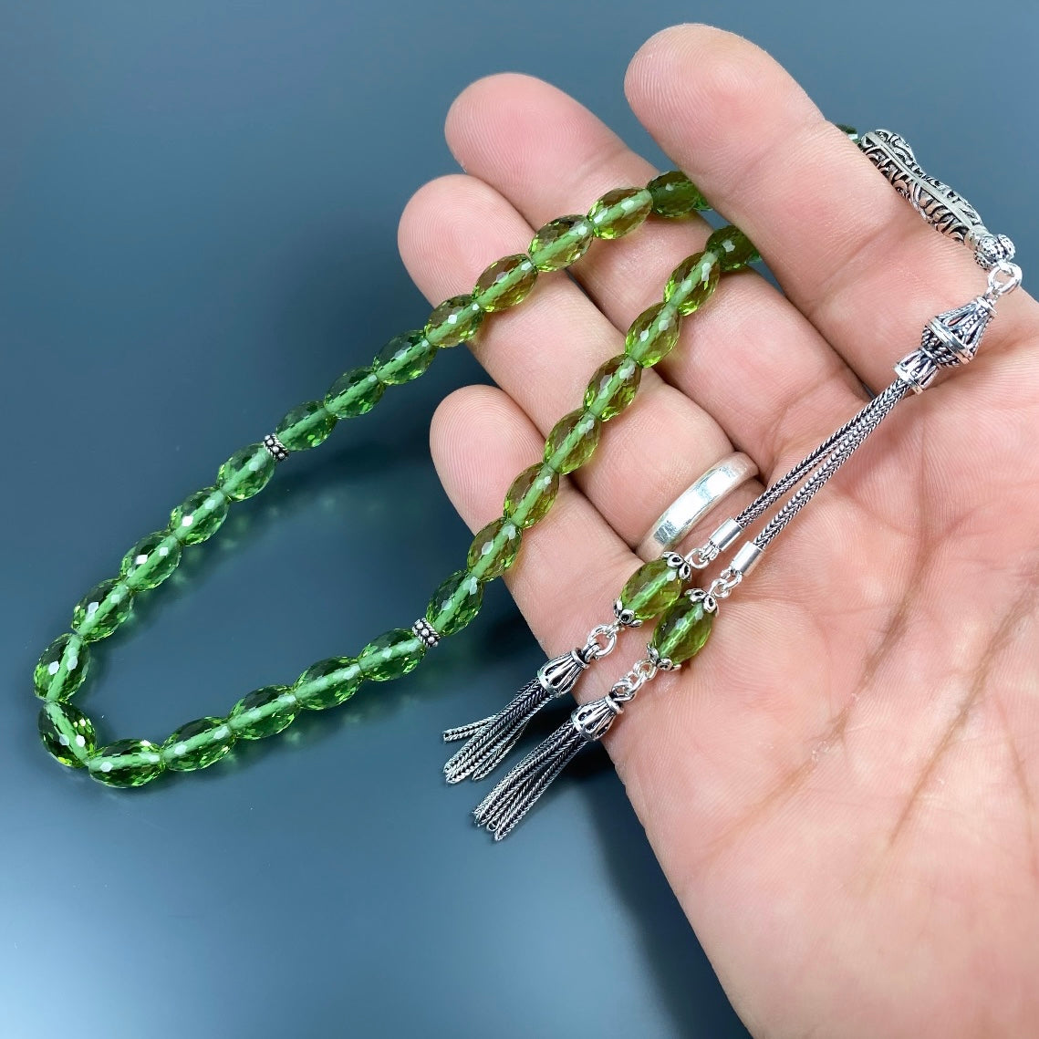 Zultanit Tesbih Farbwechsel Gebetskette 925 Silber