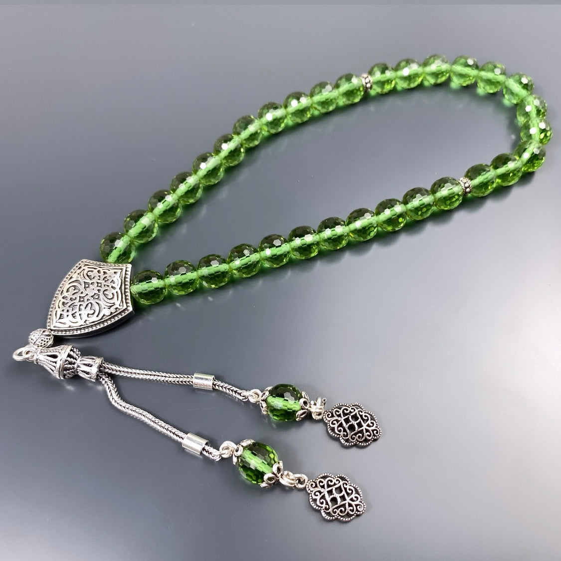 Zultanit Tesbih Farbwechsel Gebetskette 925 Silber