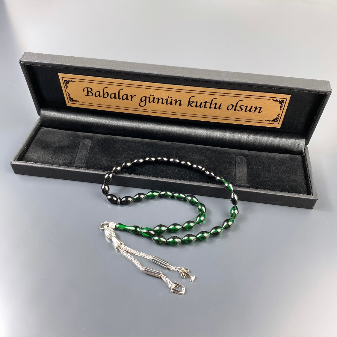 Personalisiertes Sikma Kehribar Tesbih mit Box Geschenk