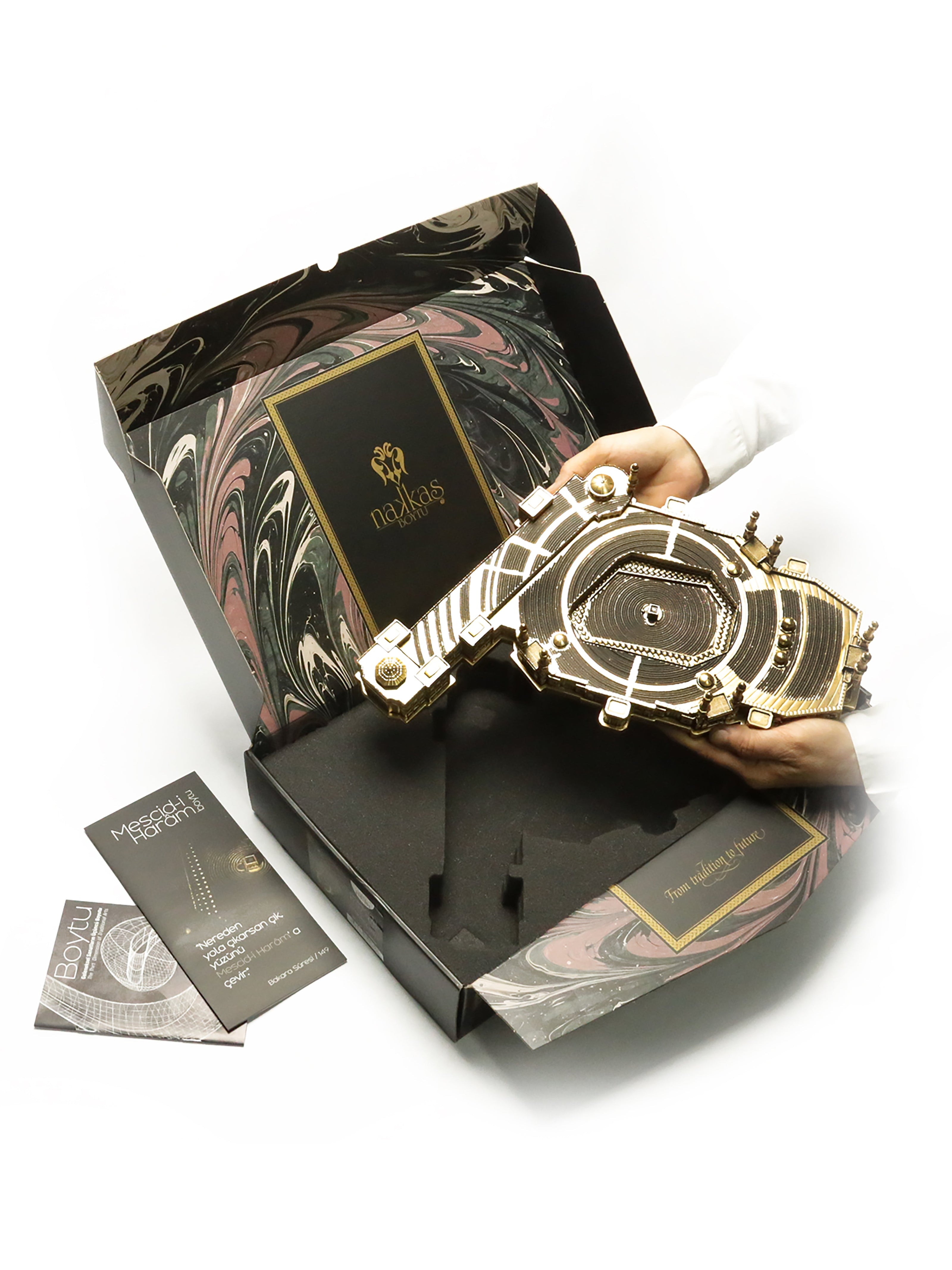 Mescidi Haram Kabe Beytullah Biblo Altin Renk Özel Tasarim