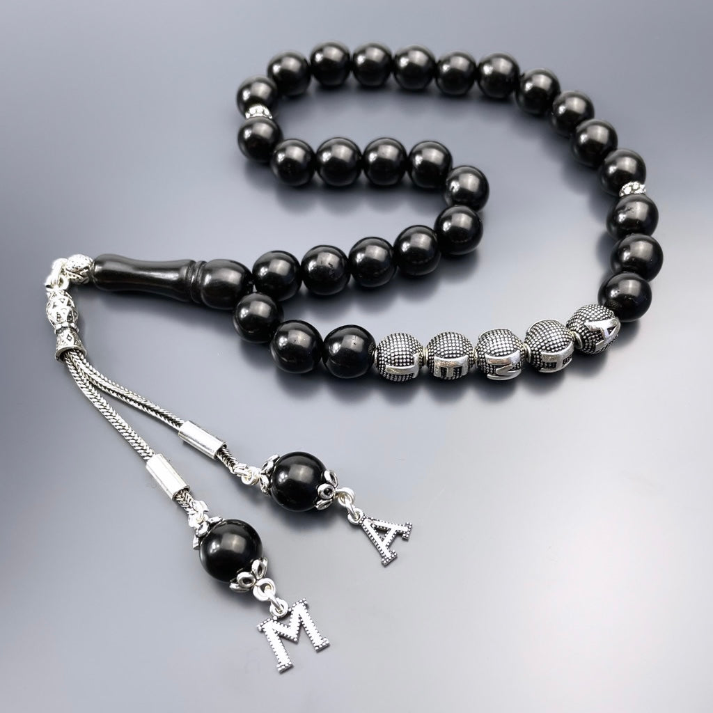 Isimli Oltu Tesbih 925 Silver