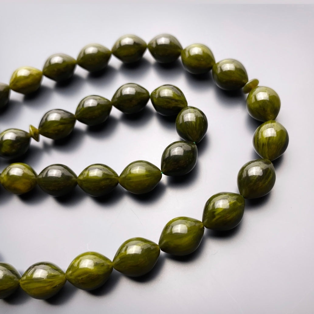 Cakirbeyli Yesil Renk Süzmesi SIKMA Kehribar Tesbih