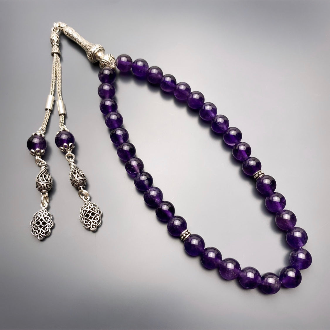 Amatist Dogaltas Tesbih 925 Silber