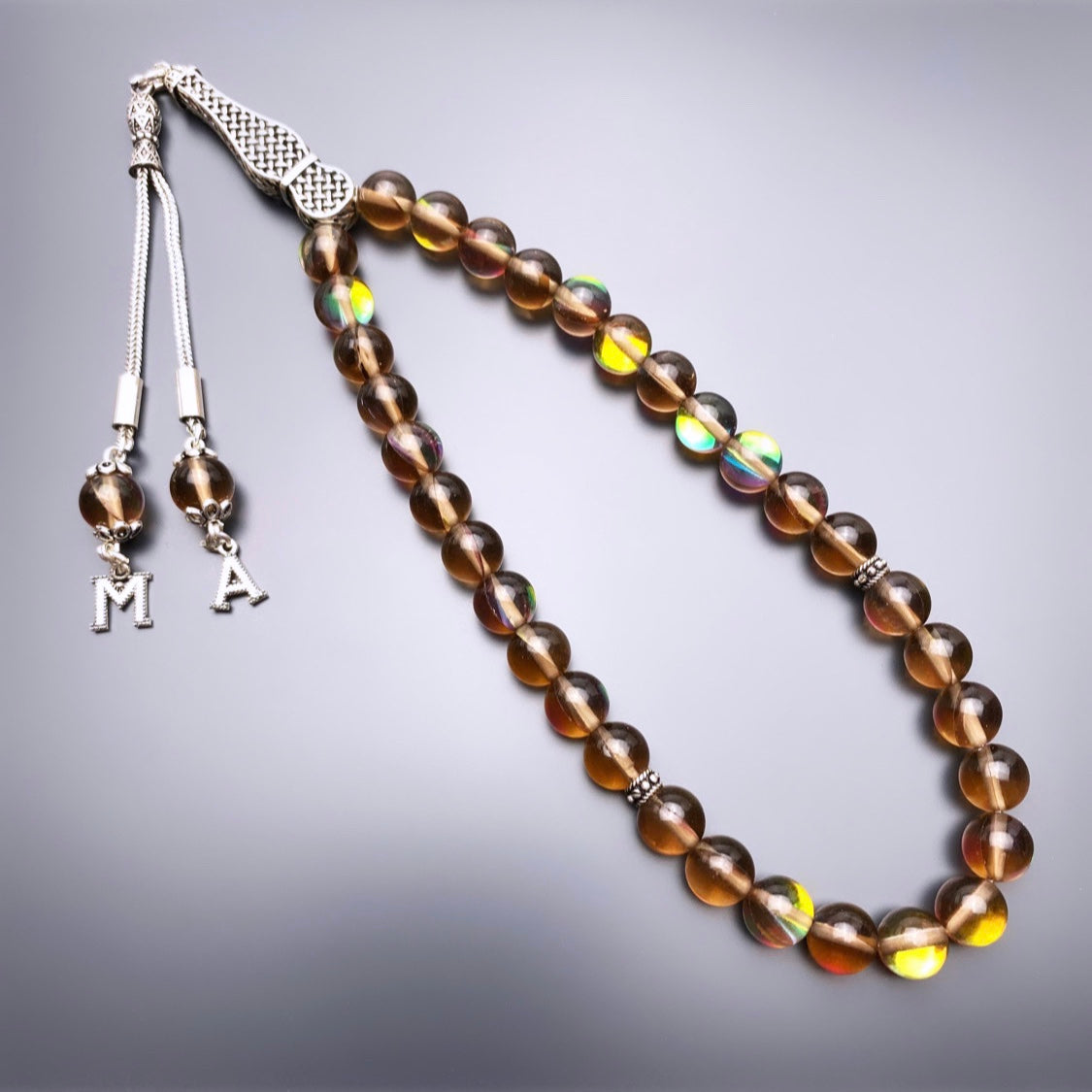 Thermal Quarz matt Dogaltas Tesbih 925 Silver