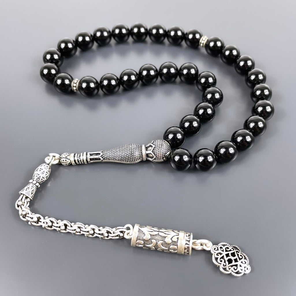 Basic Logo Tesbih Lazer cift İsimli Püskül