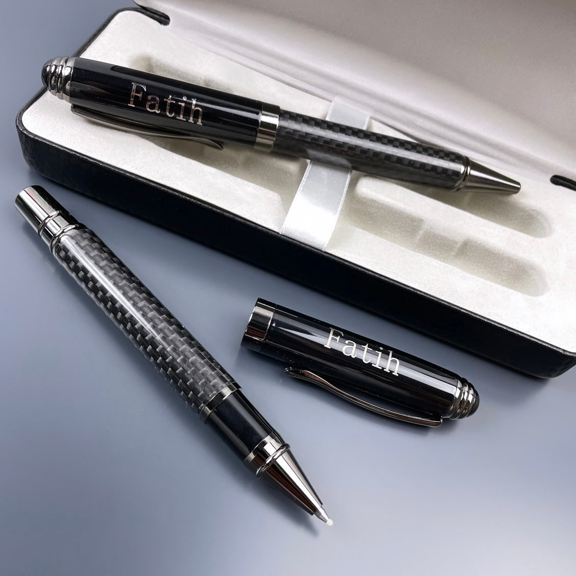 Kugelschreibe Set CARBON