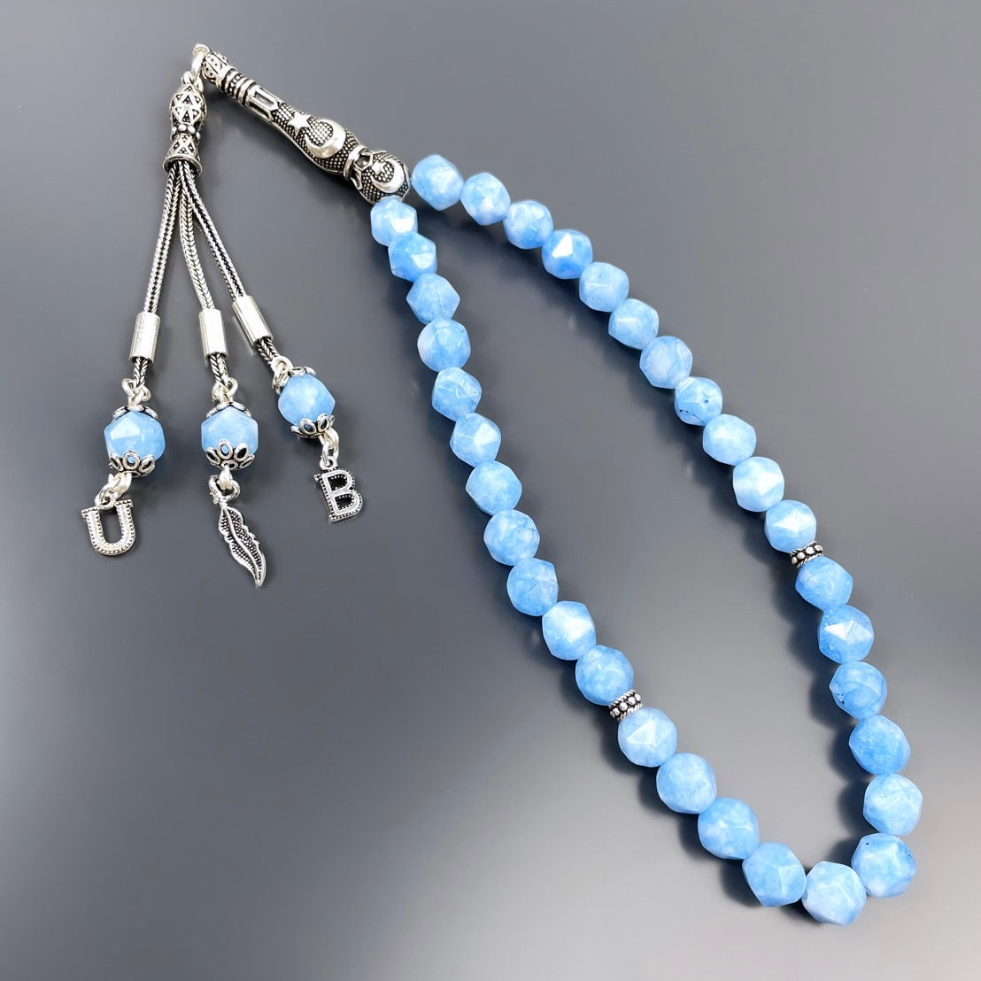 Jade Dogaltas Tesbih 925 Silver