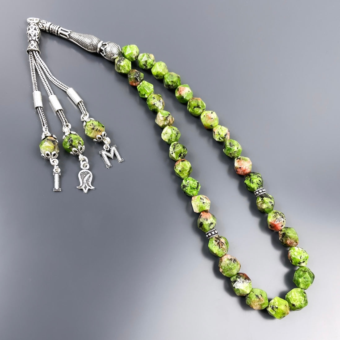 Jade Dogaltas Tesbih 925 Silver