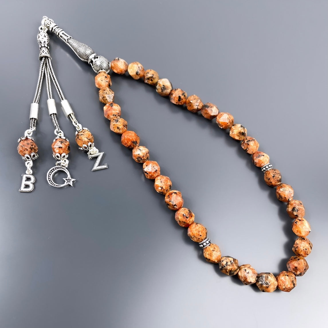 Jade Dogaltas Tesbih 925 Silver