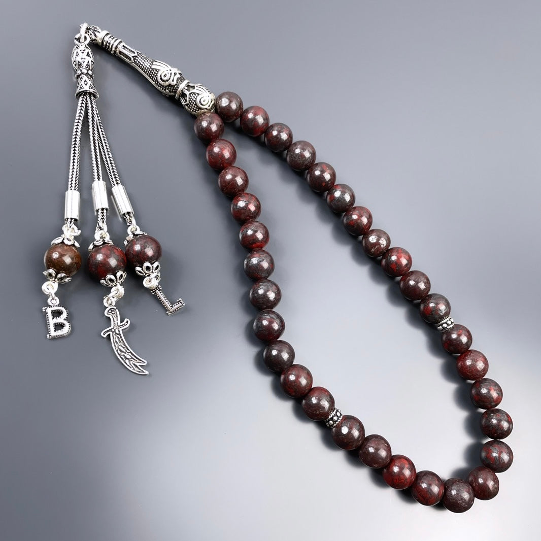 Jaspis Dogaltas Tesbih 925 Silver