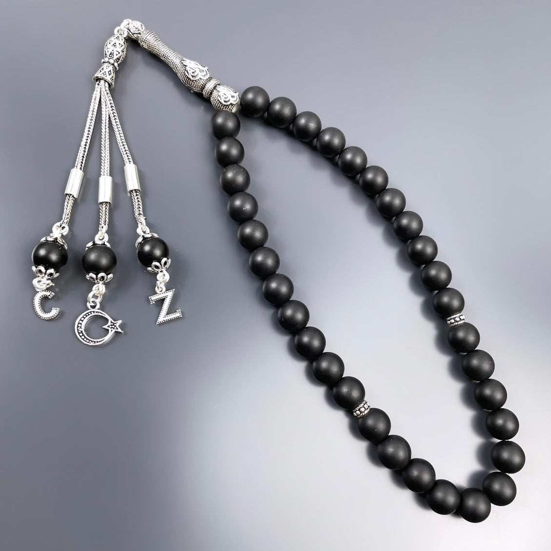 Onyx Dogaltas Tesbih 925 Silver