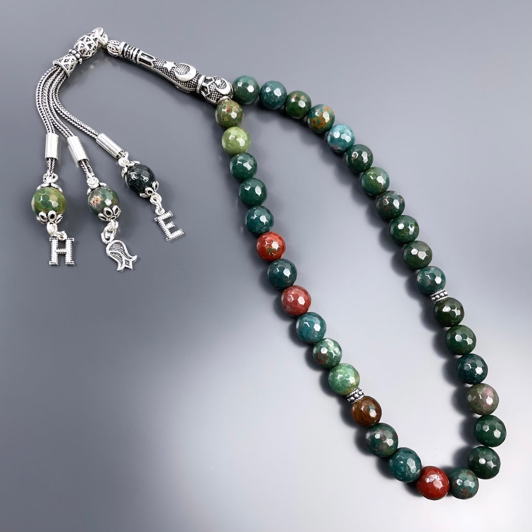 Jaspis Dogaltas Tesbih 925 Silver