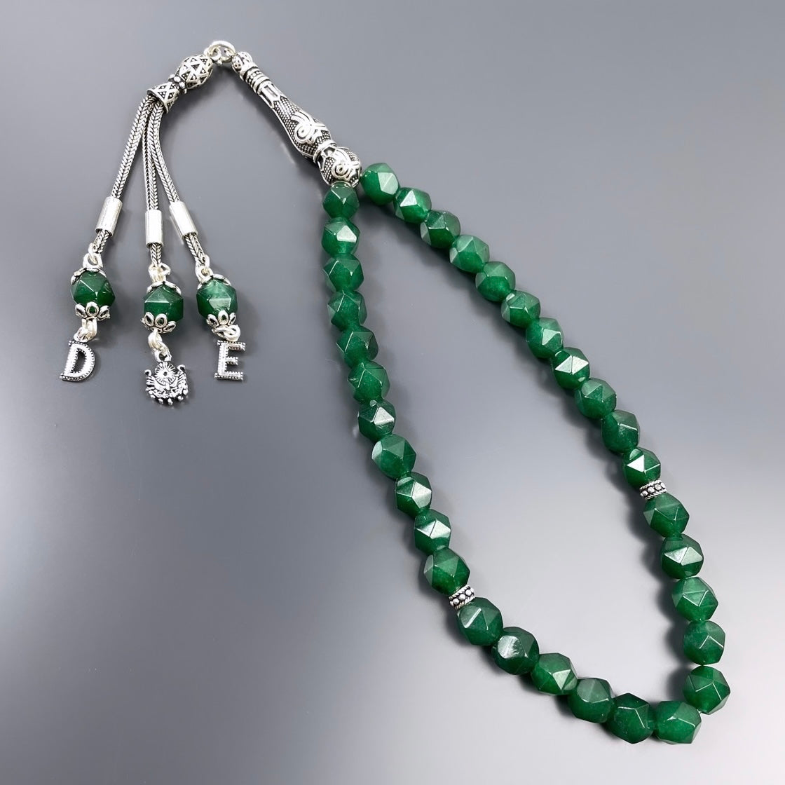 Jade Dogaltas Tesbih 925 Silver