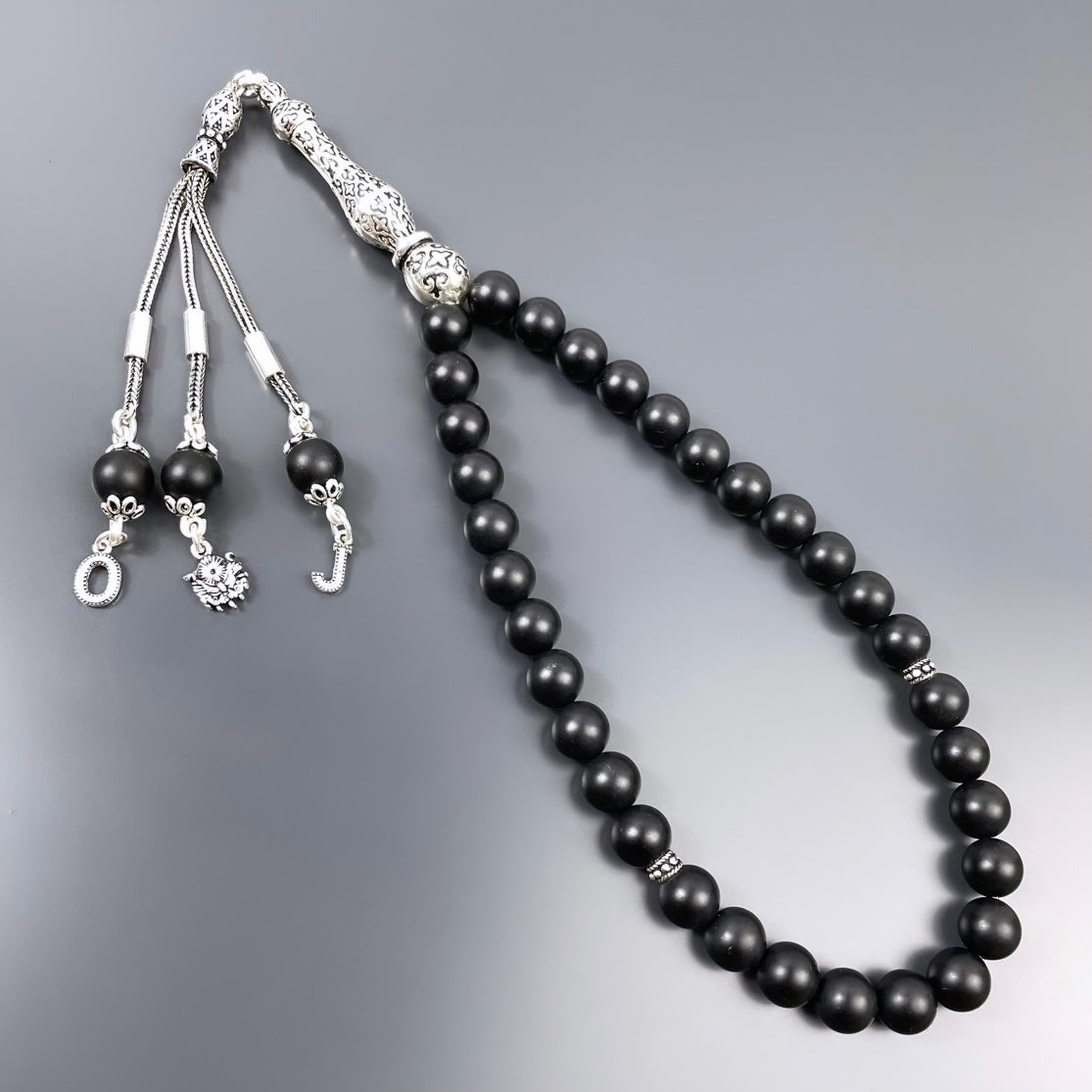 Onyx Dogaltas Tesbih 925 Silver