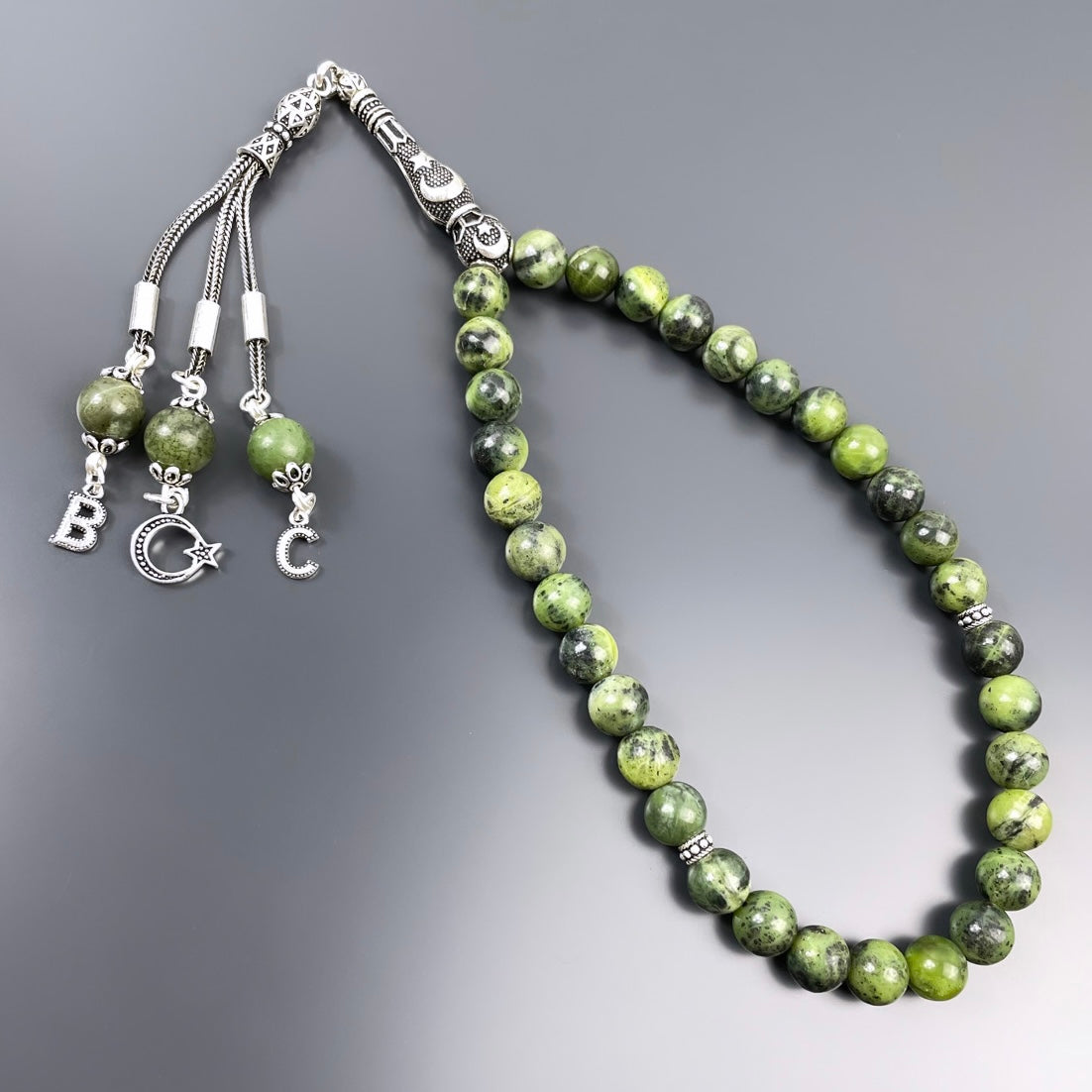 Jaspis Dogaltas Tesbih 925 Silver