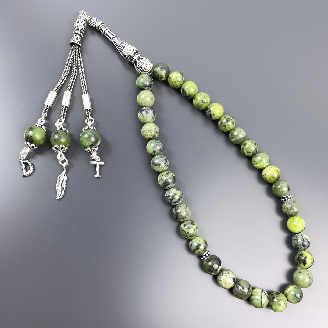 Jaspis Dogaltas Tesbih 925 Silver